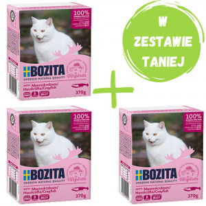 BOZITA Rak w galaretce - mokra karma dla kota - 2x370g + GRATIS