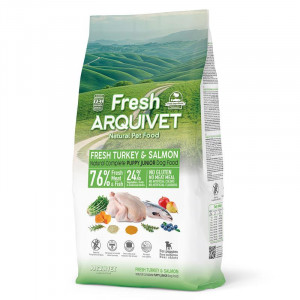ARQUIVET Fresh Puppy Indyk i Łosoś - półwilgotna karma dla psa - 10kg