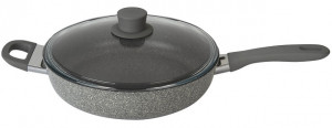 Patelnia BALLARINI BALLARINI Murano sauté z 2 uchwytami i pokrywką granitowa 28 cm 75002-933-0