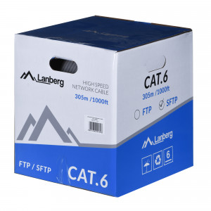 LANBERG KABEL SFTP KAT.6 305M DRUT CU SZARY