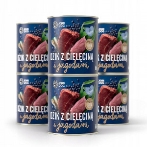 John Dog BERRY dzik z cielęciną i jagodami 800g*6