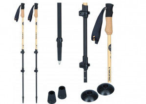 Kije Viking BAMBU PRO 65-135 cm brown