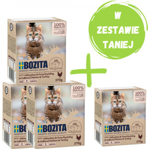 BOZITA Drób w sosie - mokra karma dla kota - 4x370g