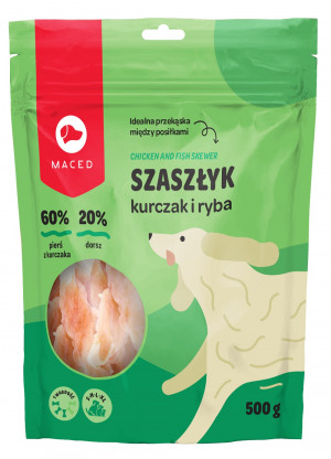 MACED Szaszłyk Kurczak i ryba - przysmak dla psa - 500g