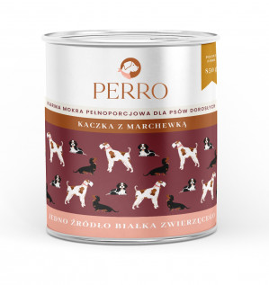 PERRO Kaczka z marchewką - mokra karma dla psa - 850g