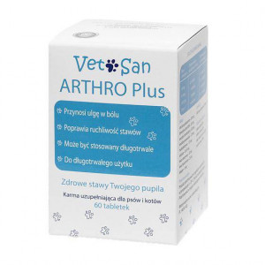 VETOSAN ARTHRO Plus Kompleks witamin na stawy dla psa i kota - 60tab