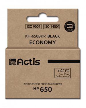 Actis KH-650BKR Tusz do drukarki HP, Zamiennik HP 650 CZ101AE; Standard; 15 ml; czarny.