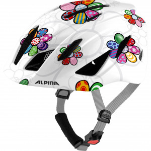 Kask rowerowy ALPINA PICO perłowobiały połysk kwiaty 50-55 new 2021