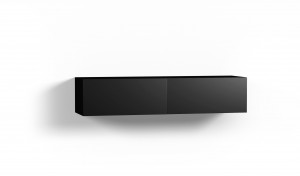 Szafka RTV NEGRO 140x40xH.30 czarny/czarny mat