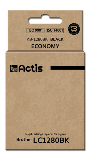 Actis KB-1280Bk Tusz do drukarki Brother, Zamiennik Brother LC1280BK; Standard; 60 ml; czarny.