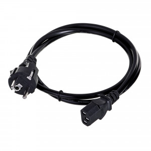 Kabel Savio CL-89 ( IEC C13 - C - F Schuko F-M PVC 1,2m czarny )