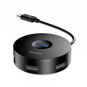 BASEUS HUB 4W1 USB-C DO 3.0 I 3X USB 2.0 CZARNY