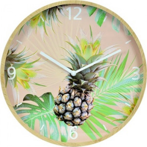 Zegar ścienny TECHNOLINE WT774660-P Pineapple Wood Loft 33 cm