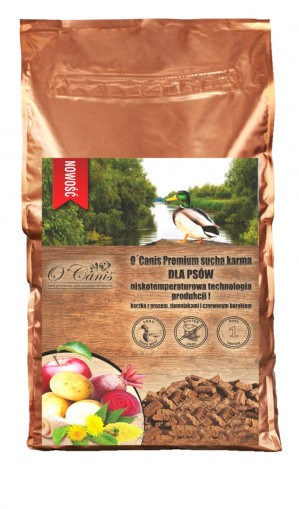 O'CANIS Kaczka z prosem, ziemniakami i czerwonym burakiem - sucha karma dla psa - 1,5kg