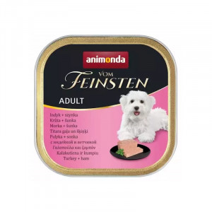 ANIMONDA Vom Feinsten Adult Indyk z szynką - mokra karma dla psa - 150g
