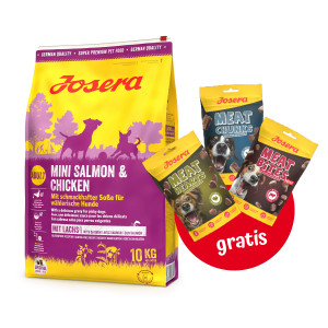 JOSERA Mini Salmon & Chicken - sucha karma dla psa - 10kg + GRATIS!