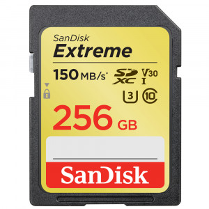 SANDISK EXTREME SDXC 256GB 150/70 MB/s V30 UHS-I U3