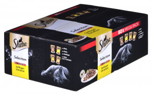 SHEBA Selection Drobiowe Smaki w sosie - mokra karma dla kotów - 80x85 g