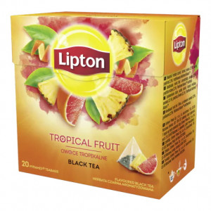 LIPTON Herbata Czarna Aromat.Owoce Tropikalne 20T
