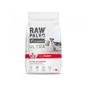 VET EXPERT Raw Paleo Ultra Mini Puppy Wołowina - sucha karma dla szczeniąt małych ras - 8kg