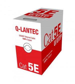 Q-LANTEC kabel UTP zewnętrzny suchy 4PR kat.5e PVC 305m, czarny, miedziany