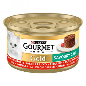 Gourmet Gold Savoury Cake wołowina z pomidorami - mokra karma dla kota - 85 g