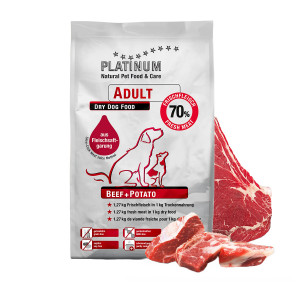 PLATINUM Beef Potato - półwilgotna karma dla psa - 15 kg