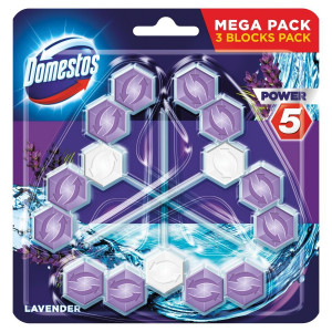 DOMESTOS Power 5 Kostka zapachowa WC Lavender 3x55g