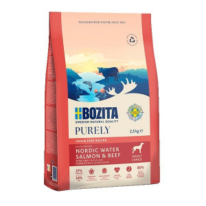 BOZITA Purely Adult Duże rasy Wołowina i łosoś - sucha karma dla psa - 2,5kg