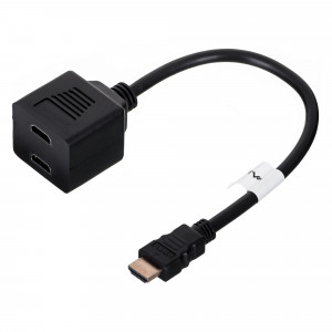 LANBERG ADAPTER HDMI-AM->HDMI-AF SPLITTER X2 20CM