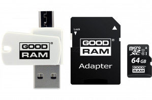 GOODRAM ALL IN ONE microSDXC 64GB Class 10+Czyt.kar