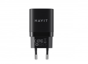 Havit UC30 EU - dwuportowa ładowarka podróżna GaN 33 W, czarna
