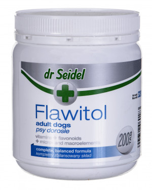 DR SEIDEL Flawitol - tabletki poprawiające kondycję dla psów dorosłych 200tab.