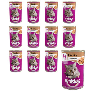 WHISKAS Adult z Kaczką w galaretce - mokra karma dla kota - 12x400 g
