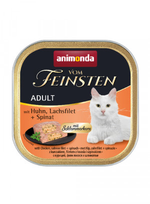 ANIMONDA Vom Feinsten Adult Kurczak, łosoś i szpinak - mokra karma dla kota - 100g