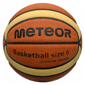 Piłka do koszykówki Meteor Cellular 6 brązowo-kremowa rozm. 6 10101