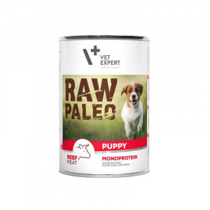 VET EXPERT Raw Paleo Puppy Monoprotein Wołowina - mokra karma dla szczeniąt - 400g