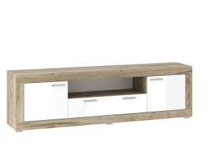 Szafka RTV 190x51x37 WARSAW dąb craft/biały poł.