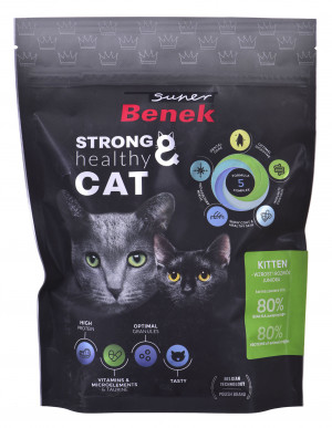 SUPER BENEK STRONG & HEALTHY CAT- KITTEN - sucha karma dla kota - 0,25kg