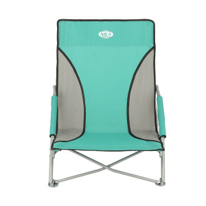 Krzesło plażowe NILS CAMP NC3035 zielono-szare