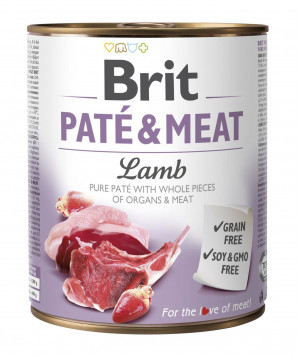 BRIT Paté & Meat z Jagnięciną - mokra karma dla psa - 800 g