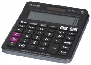 CASIO KALKULATOR BIUROWY MJ-120D PLUS CZARNY, 12 CYFROWY WYŚWIETLACZ