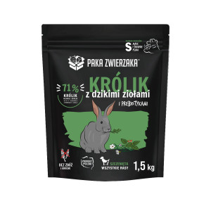 PAKA ZWIERZAKA Puppy Królik z dzikimi ziołami S - sucha karma dla psa - 1,5kg