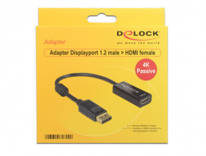 Adapter Delock DISPLAYPORT(M) - HDMI(F) 4K PASYWNY