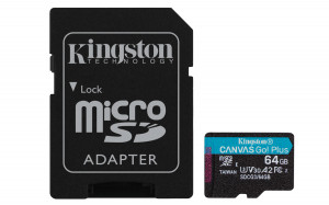 KINGSTON microSDXC Canvas Go Plus 64GB + adapter