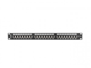 LANBERG PATCH PANEL 24 PORT 1U KAT.5E FTP CZARNY