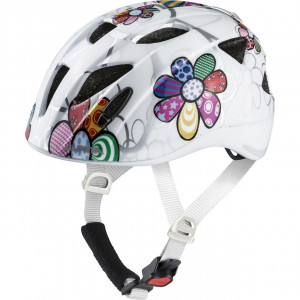 Kask rowerowy ALPINA XIMO FLASH biały w kwiatki 49-54