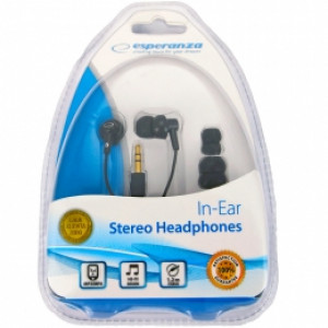 Słuchawki esperanza douszne stereo eh124 /czarne eh124
