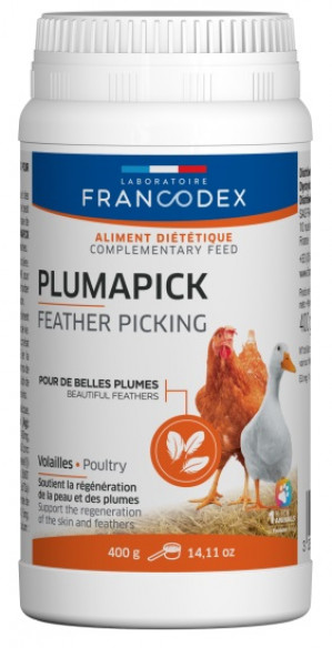 FRANCODEX Plumapick - preparat stymulujący wzrost piór dla drobiu - 400 g
