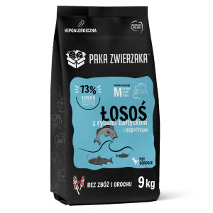 PAKA ZWIERZAKA Łosoś z rybami bałtyckimi M - sucha karma dla psa - 9kg